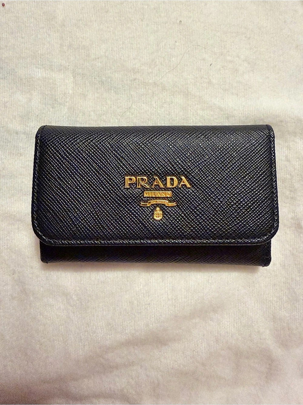 Prada Saffiano Leather 6-Key Case Black